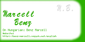 marcell benz business card